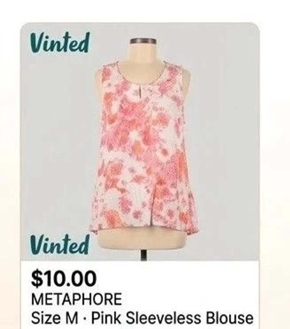 Metaphore Pink Sleeveless Blouse